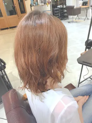 ミディアム パーマ cher. 新井瑞希のヘアスタイル
