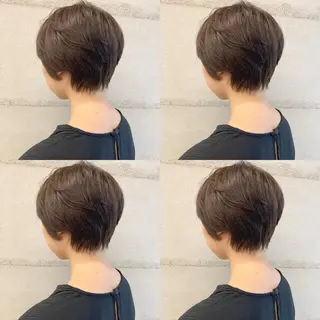 ショート カラー 透明感/オリーブ/ グレージュ/YUKAのヘアスタイル