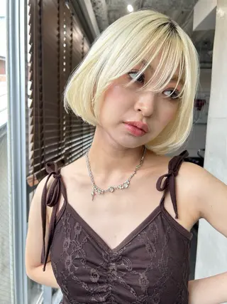 ショート カラー 🧸艶々韓国ヘア 🧁mizunaのヘアスタイル