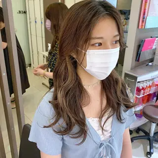 ロング カラー 似合わせカットカラー ♡佐藤捺美のヘアスタイル