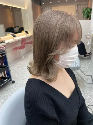 ミディアム カラー 新宿/韓国ヘア 中明度カラー/かやのヘアスタイル