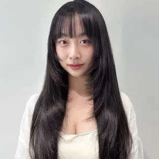 ロング 似合わせ前髪／ 小顔カット🎀そうのヘアスタイル