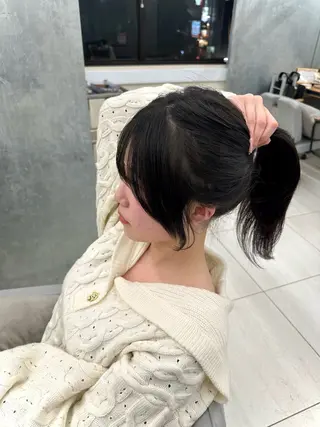 ロング 顔周り/韓国風 /アイドル 吾妻光のヘアスタイル