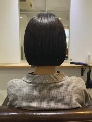 ショート カラー パーマ ヘアアレンジ パーマ/透明感カラー /ボブ/吉田一生のヘアスタイル