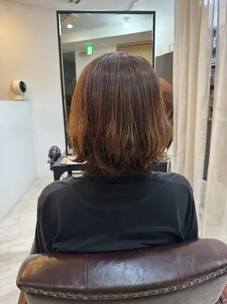ミディアム パーマ 美髪✨艶髪✨髪質改善 カラー特化❣大石優奈のヘアスタイル