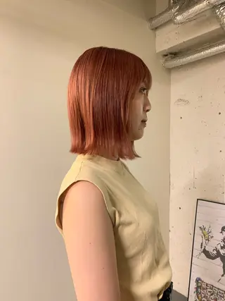 ミディアム カラー ハッシュカット/ MAYAのヘアスタイル