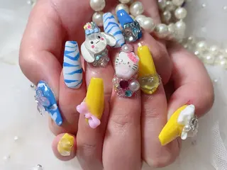 ネイル ネイルサロンAiri 長さ出し·シンプルのネイルデザイン