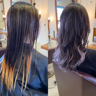 ロング カラー ヘアアレンジ SALOWIN京都河原町Suite店所属・外国人風レイヤー/ ハイトーンSHUのヘアスタイル