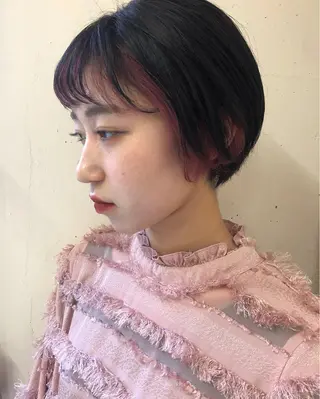 ショート カラー レイヤーカット/ 透明感カラーmikuのヘアスタイル