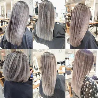 セミロング カラー 艶髪✨ブリーチ職人 井手正康のヘアスタイル