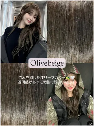 カラー ヒジオカ リナのヘアスタイル