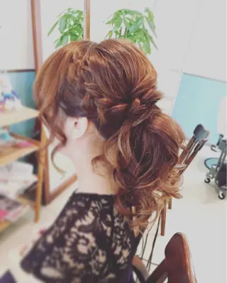 ショート ミディアム セミロング カラー パーマ ヘアアレンジ ヘアセット/卒業式 袴着付け✨清水玲歌のヘアスタイル
