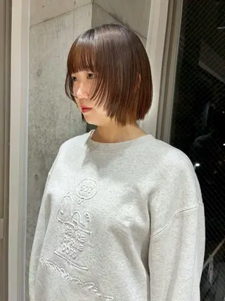 ミディアム ぱつっとボブ/ natsukiのヘアスタイル