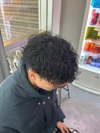 パーマ メンズ メンズ特化✨️ 韓国風パーマ🔥一八のヘアスタイル