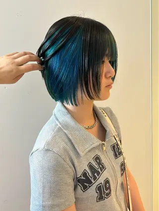 ミディアム カラー ユリナ /Chlori淡路店のヘアスタイル