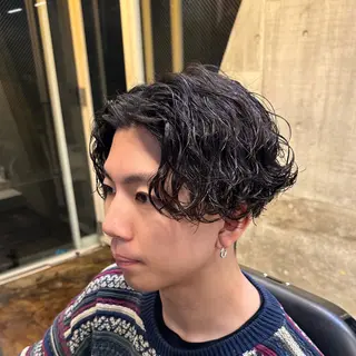 ショート パーマ メンズ ツイスパ/メンズ パーマ/歩夢のヘアスタイル