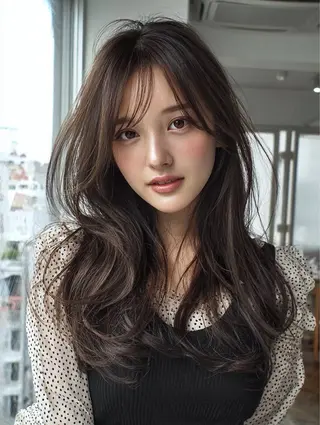 ロング カラー 天王寺髪質改善なら よしみさん✨のヘアスタイル