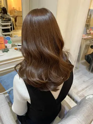 セミロング パーマ カラー ヘアアレンジ N° uairo 川崎店【ユアイロ】のヘアスタイル