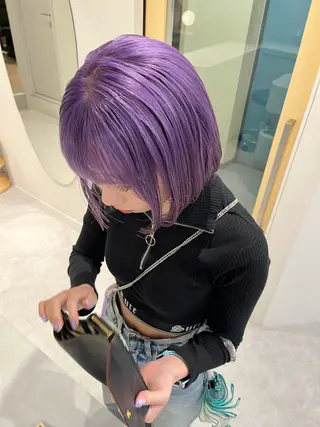 ショート ハイトーン/ ボブ 中村麟のヘアスタイル