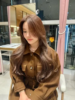 ロング 透明感カラー/似合わ せ前髪/柴田礼空のヘアスタイル