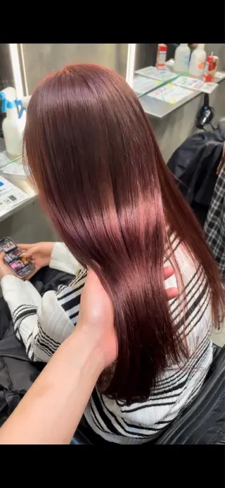 ロング カラー 🦋透明感カラー /ケアブリーチ🦋のヘアスタイル