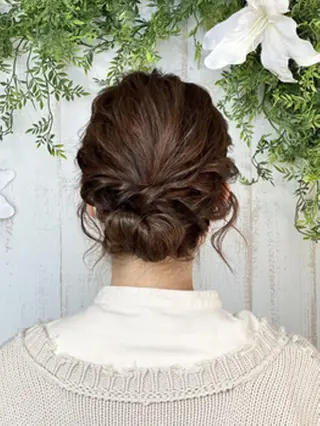 ロング カラー パーマ ヘアアレンジ R3 Eyelash RSKのマツエク・マツパデザイン