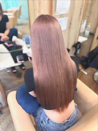 カラー ブリーチカラー/ maru🩵💚のヘアスタイル