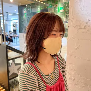 ミディアム カラー nameless miichiのヘアスタイル