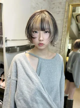 セミロング カラー matiz マティス 表参道所属・💙アンブレラカラー 髪質改善 丸尾】のヘアスタイル