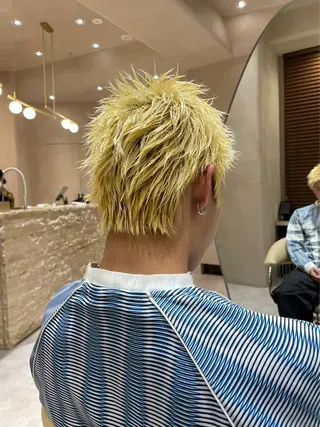 ショート カラー メンズ heavenly by HAVANA新宿所属・メンズショート/ピン パーマ/新宿/フウガのヘアスタイル