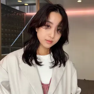 ミディアム カラー 銀座/艶カラー/ ボブ/本田 聖のヘアスタイル