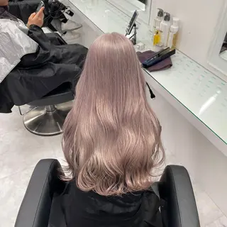 ロング カラー ヘアアレンジ ハイトーン艶カラー 🤍ゆうひのヘアスタイル