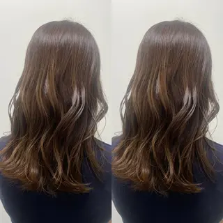 ロング カラー 韓国風骨格カット 艶カラー🩶髙林夏美のヘアスタイル