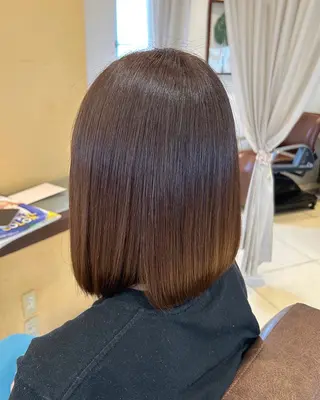 ミディアム Sae/透明感カラー /クロスパーマのヘアスタイル