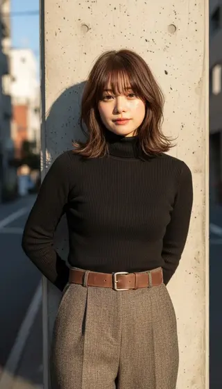 ミディアム パーマ カラー さく/髪質改善× 縮毛矯正/町田のヘアスタイル