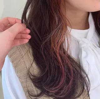 セミロング 🌷韓国顔周りカット ×艶カラーaki🌷のヘアスタイル