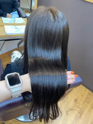 セミロング カラー 透明感カラー/韓国 ヘア🩶yuri🩵のヘアスタイル