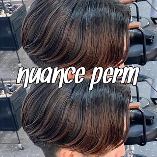 ショート パーマ メンズ パーマ/ダブルカラー ブリーチ⭐️海斗のヘアスタイル