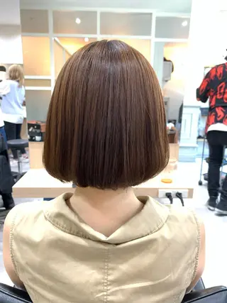 ショート 髪質改善🩵艶髪 ストレート🩵山口のヘアスタイル