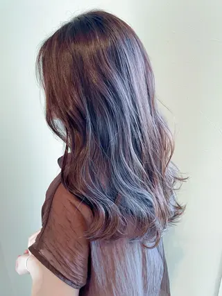 カラー パーマ セミロング ヘアアレンジ ITbyALBUM 松戸のヘアスタイル