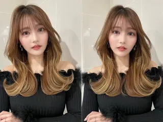 カラー eve🐰束間まつ毛 /透明感カラーのヘアスタイル