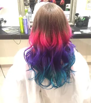 ロング カラー 💓シールエクステ ルミエールのヘアスタイル