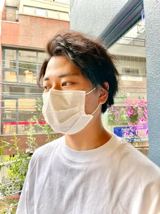 ミディアム パーマ ゴートヘア所属・Goat hair 赤坂 輝志のヘアスタイル