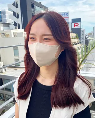 ロング カラー 暖色カラー/天神/ ヘイマサクラのヘアスタイル