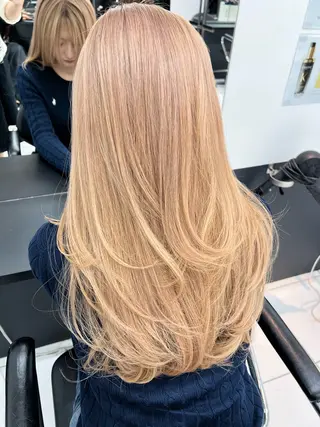 ロング カラー リコ🪐ブリーチ モデル募集のヘアスタイル