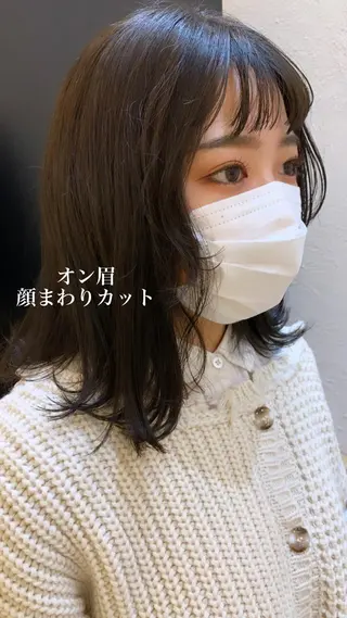 ミディアム カラー 似合わせカラー/艶 髪質改善/ヨシザキのヘアスタイル