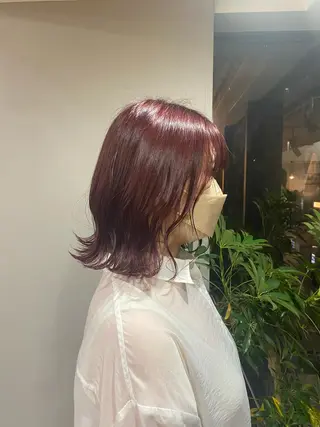 ミディアム カラー ヘアアレンジ ボブ /ニュアンス/ satomi🧸💖のヘアスタイル