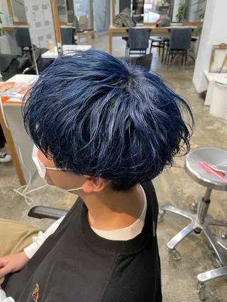 ショート カラー メンズパーマ特化 園田　楓莉のヘアスタイル