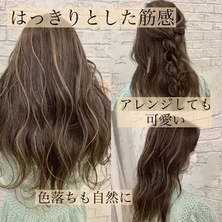 セミロング 🇺🇸ハイライト特 化美容師🇺🇸漆沢のヘアスタイル