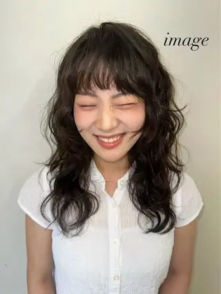 パーマ ボブ.顔周りカット カット/ユキカのヘアスタイル